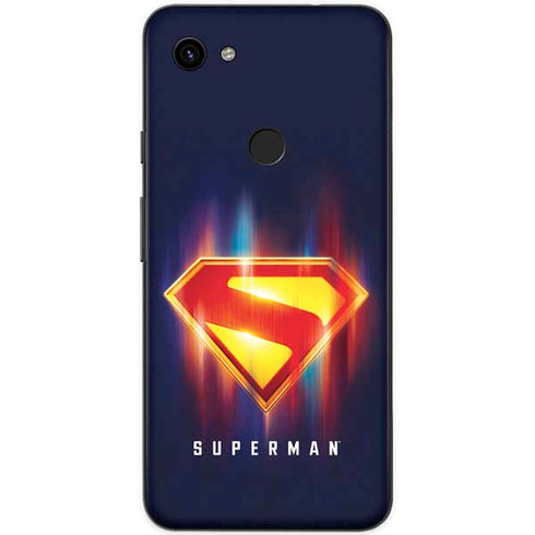 Superman 2025 Energy Shield Neon Emblem Google Pixel 3a XL Skin